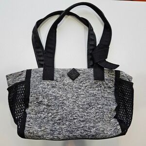Simply Vera Tote Bag Gray Quilted Yoga Gym Travel Shoulder Diaper